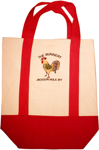 White Rooster Tote Bag