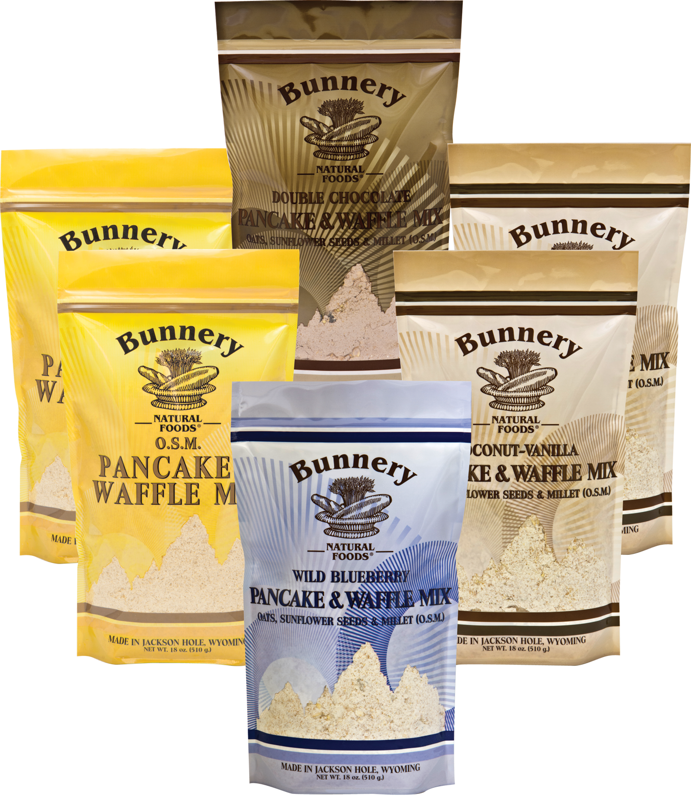 6 Bag O.S.M. Pancake & Waffle Mix Assortment